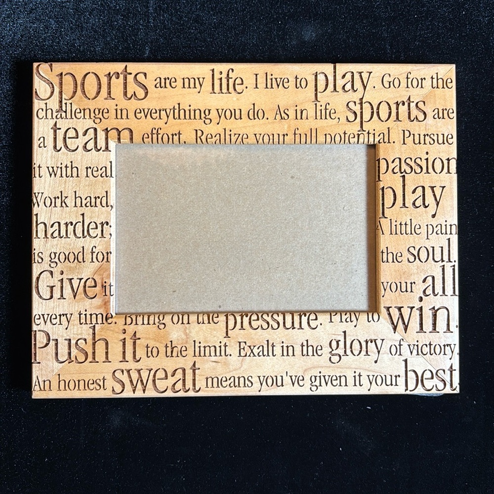 Lasercraft Wood Motivational Sports Picture Frame
